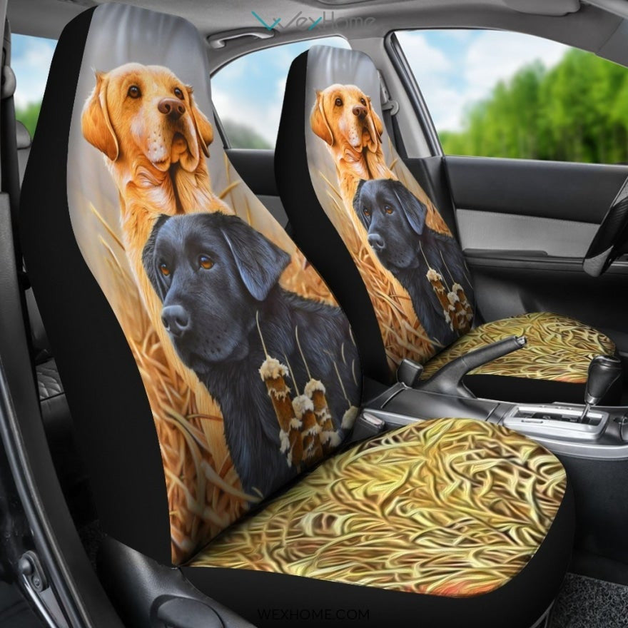 2pcs Labrador Dog Car Seat Cover