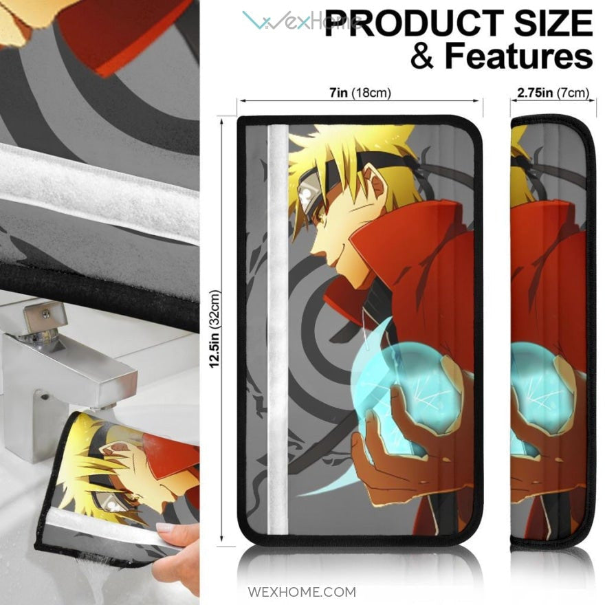 Naruto Anime Seat Belt Covers | Naruto Eight Trigrams Sealing Rasengan Vs Pain Belt Covers