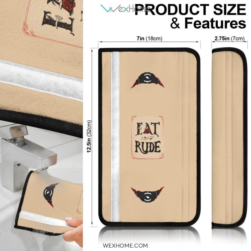 Horror Movie Seat Belt Covers | Hanibal Eat The Rude Black Scary Mouth Belt Covers