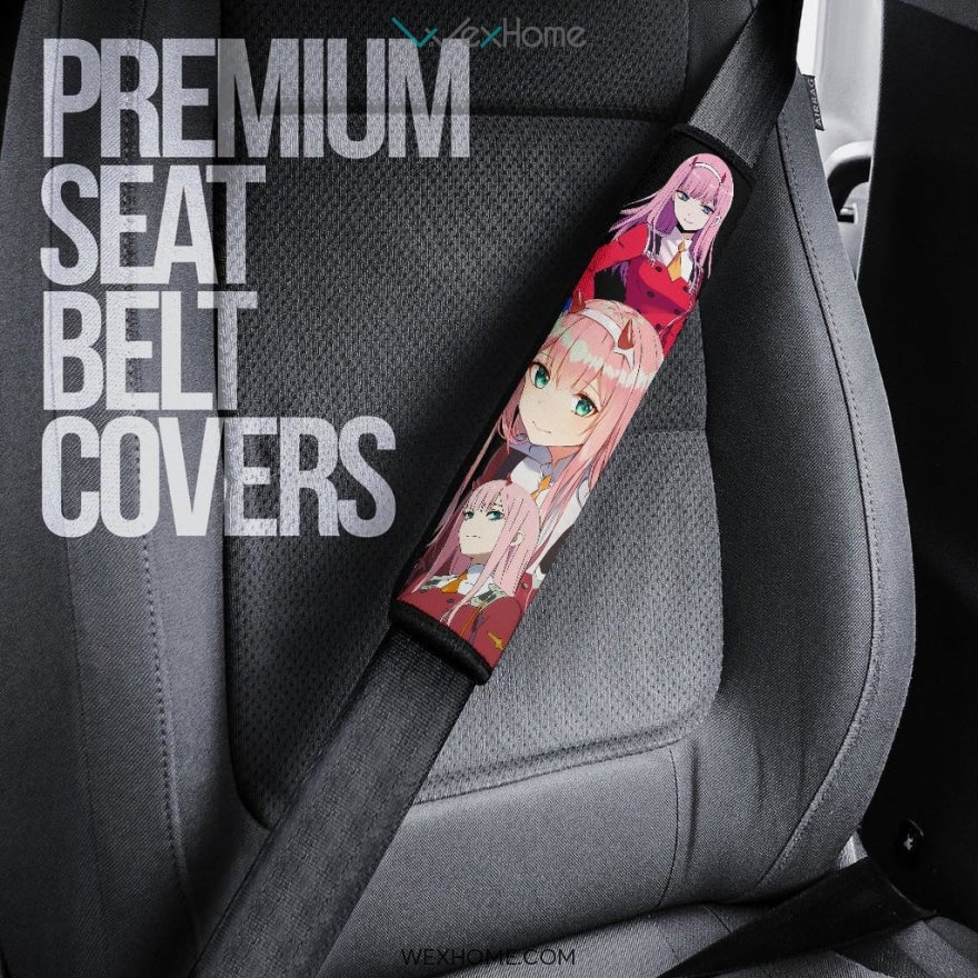 Darling In The Franxx Anime Seat Belt Covers | Zero Two Code 002 Go To School Girl Belt Covers