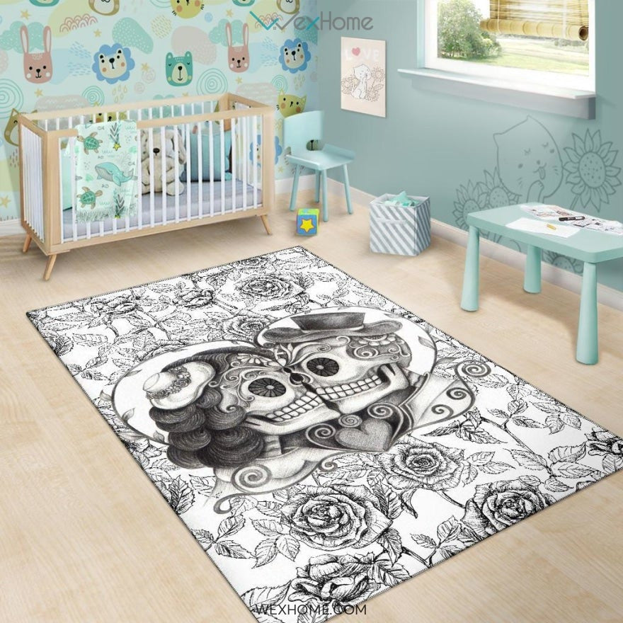 Sugar Skull Kiss - Rug