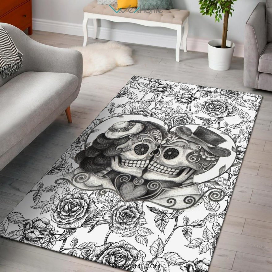 Sugar Skull Kiss - Rug