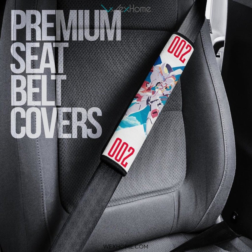 Darling In The Franxx Anime Seat Belt Covers | Strelitzia And Zero Two Code 002 Belt Covers