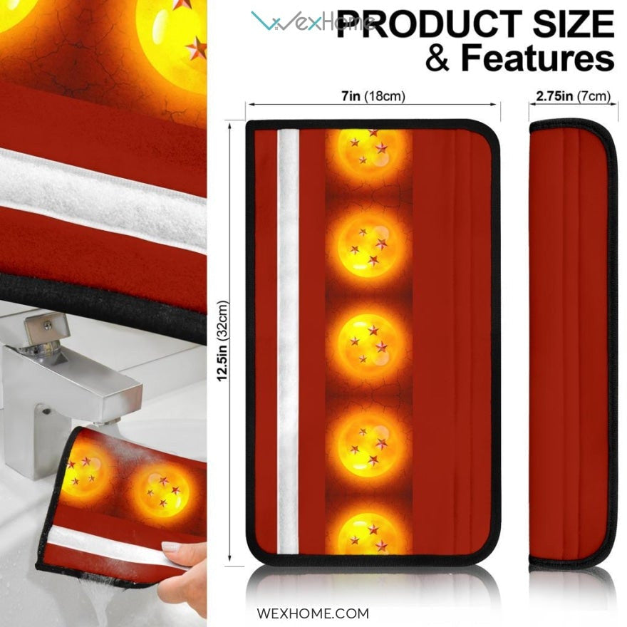 Dragon Ball Anime Seat Belt Covers | Little Goku Nimbus Clouds Silhouette Belt Covers