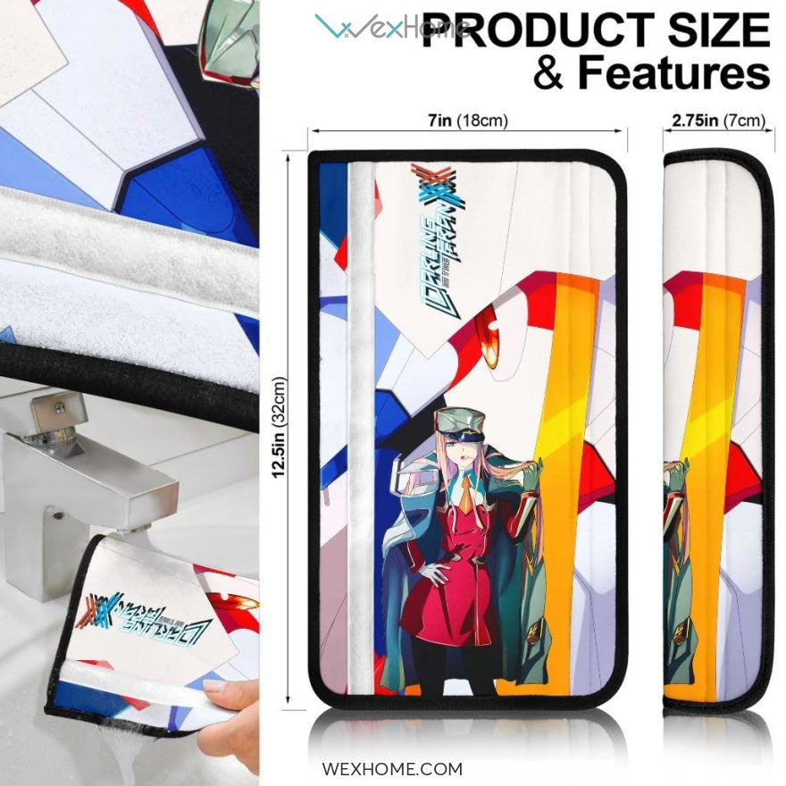 Darling In The Franxx Anime Seat Belt Covers | Strelizia Darling Robots Captain Zero Two Belt Covers