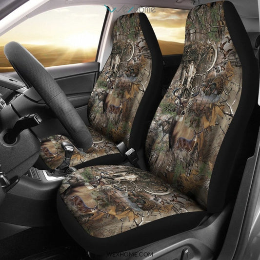 Car Seat Cover - Camo Hunting Art