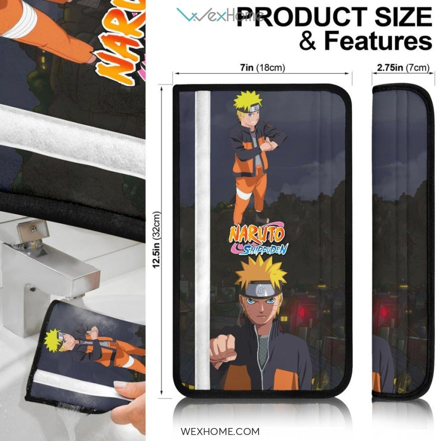 Naruto Anime Seat Belt Covers | Naruto Fighting And Happy Moments Belt Covers