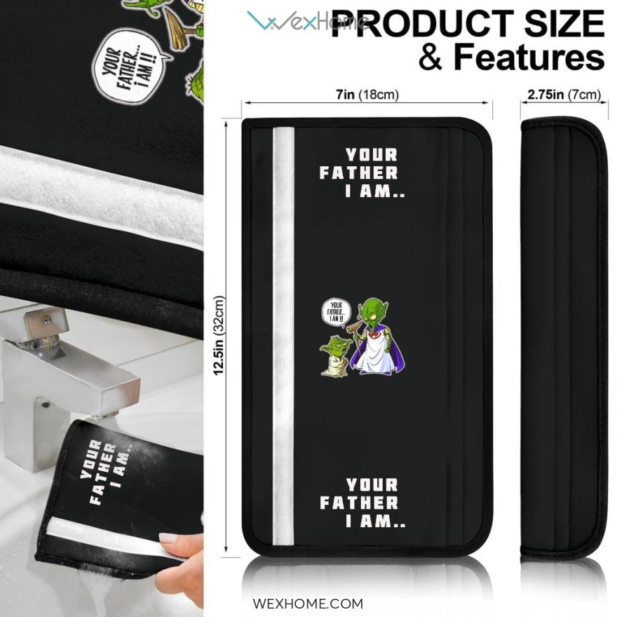Dragon Ball Anime Seat Belt Covers | Funny Yoda And DB Kami Father And Son Belt Covers