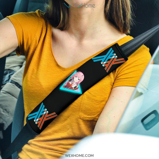 Darling In The Franxx Anime Seat Belt Covers | Zero Two Code 002 Shy Neon Belt Covers