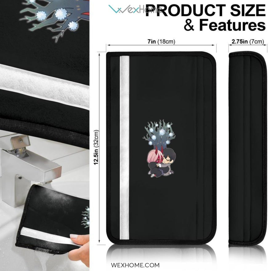 Darling In The Franxx Anime Seat Belt Covers | Cute Zero Two Red Monster Hug Hiro Belt Covers