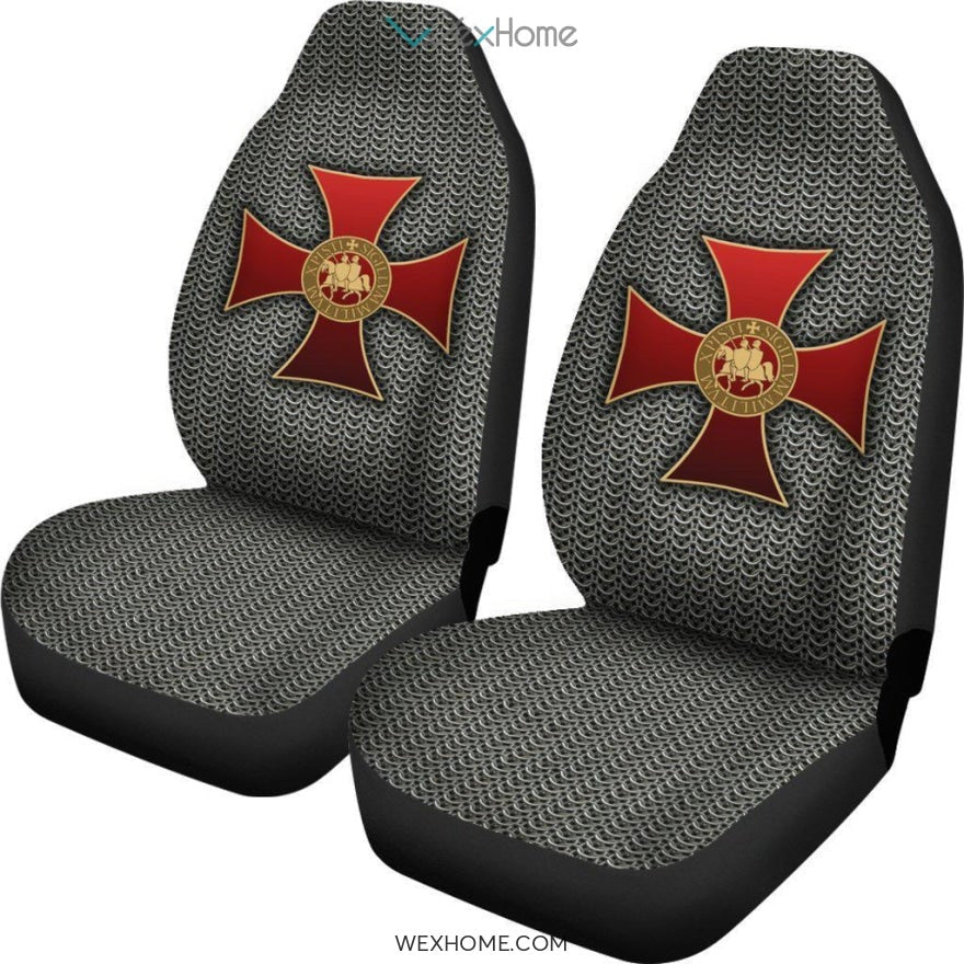 2pcs Knights Templar Car Seat Cover