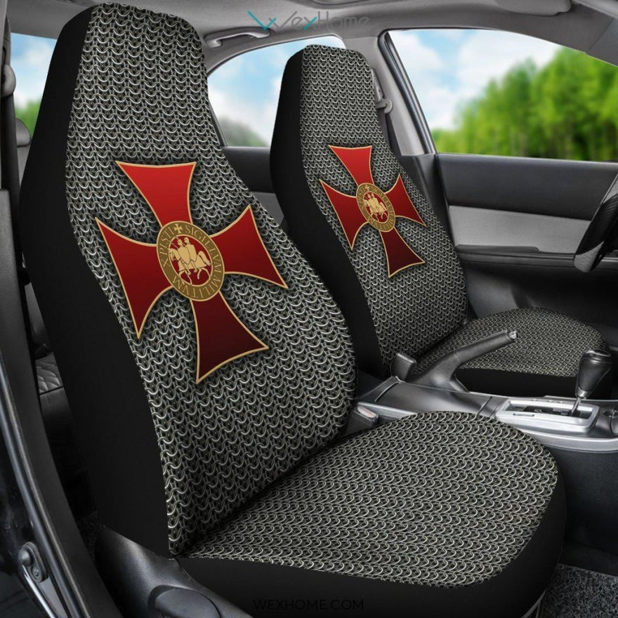 2pcs Knights Templar Car Seat Cover