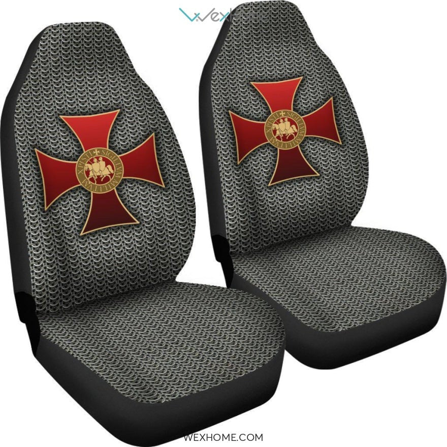 2pcs Knights Templar Car Seat Cover
