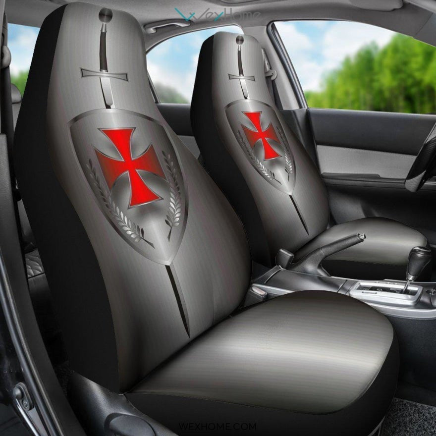 2pcs Knights Templar Car Seat Cover