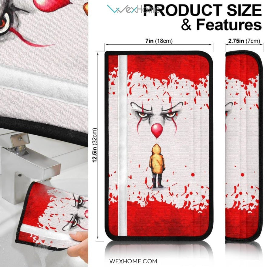 Horror Movie Seat Belt Covers | IT Pennywise Face Bloody Belt Covers