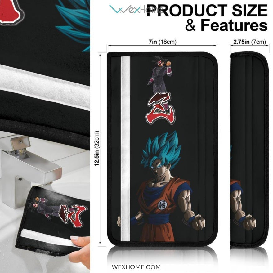 Dragon Ball Anime Seat Belt Covers | DB Vegeta Xeno Vs Goku Crimson Belt Covers