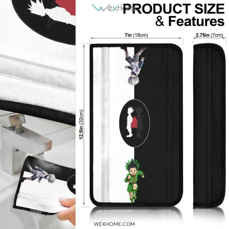 Hunter x Hunter Anime Seat Belt Covers | Gon And Killua Friend Power Belt Covers