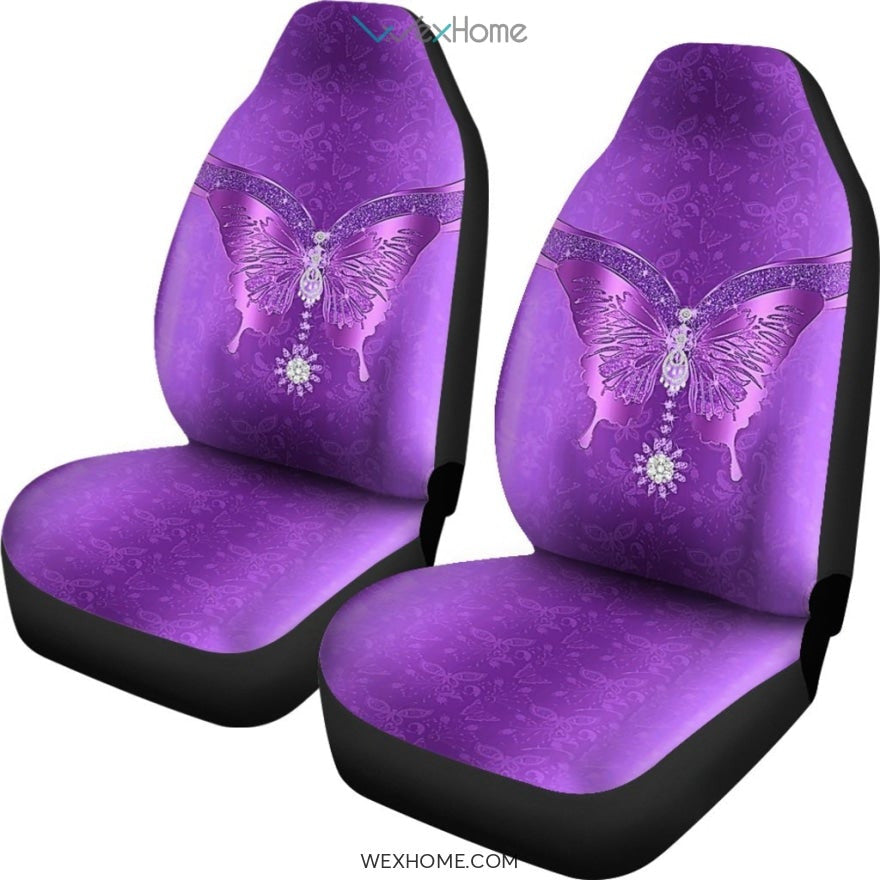 2pcs Butterfly Car Seat Cover