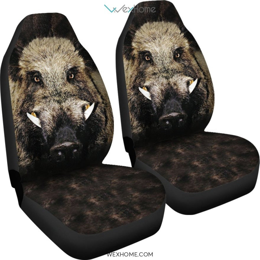 2pcs Wild Boar Car Seat Cover