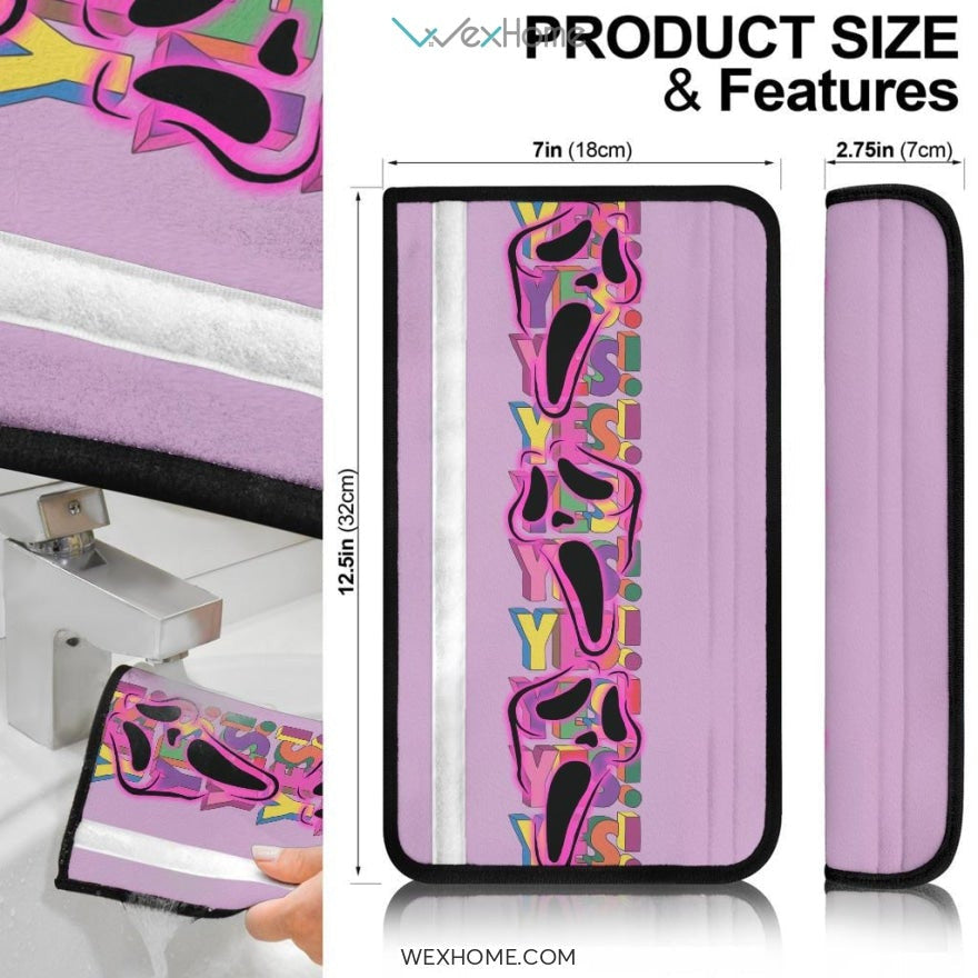 Horror Movie Seat Belt Covers | Ghost Face Calling Answer Yes Belt Covers