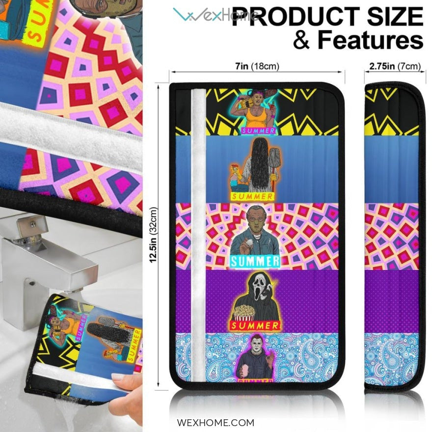 Horror Movie Seat Belt Covers | Horror Villains Summer Time Belt Covers