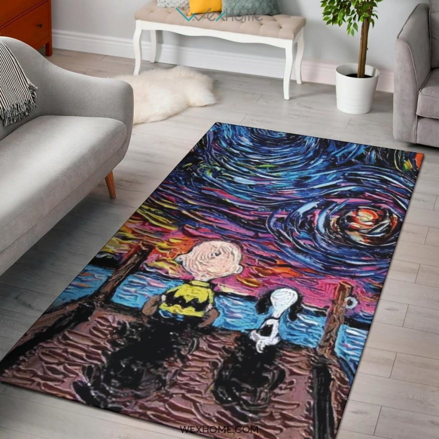 Starry Night Snoopy - Rug