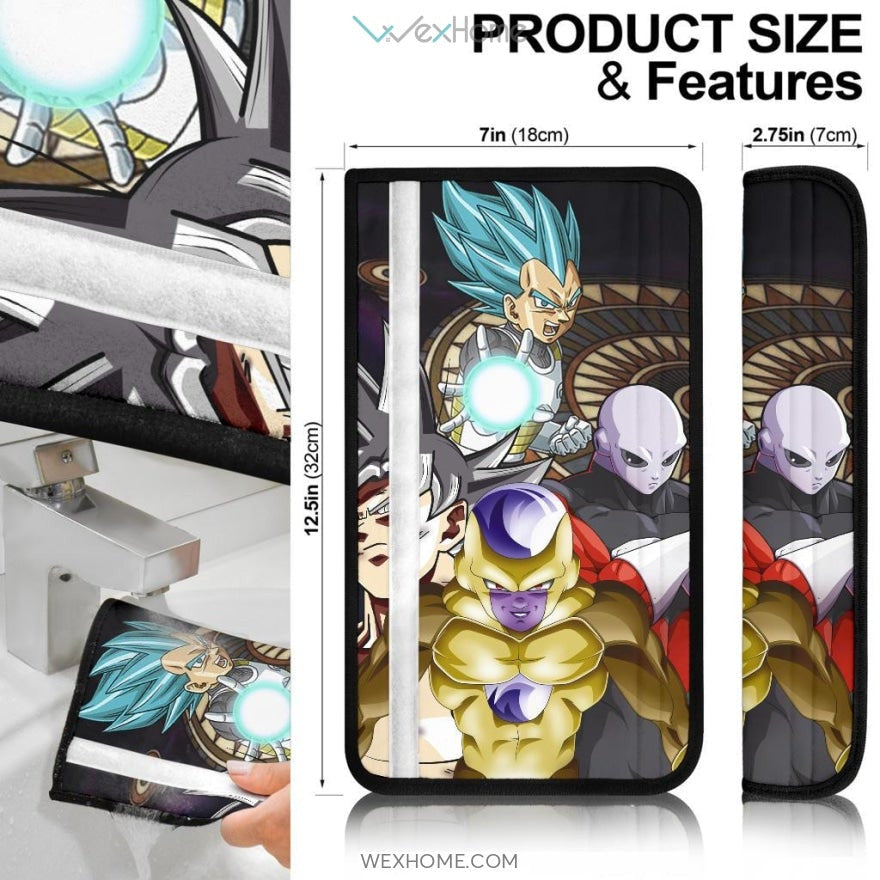 Dragon Ball Anime Seat Belt Covers | DB Goku Vegeta Jiren And Frieza Ultra Power Belt Covers