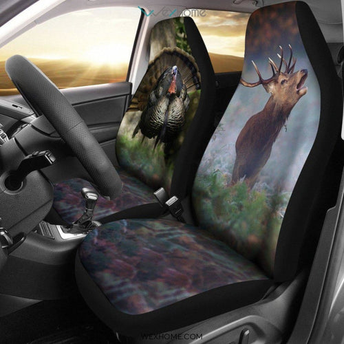 2pcs Turkey and Deer Car Seat Cover
