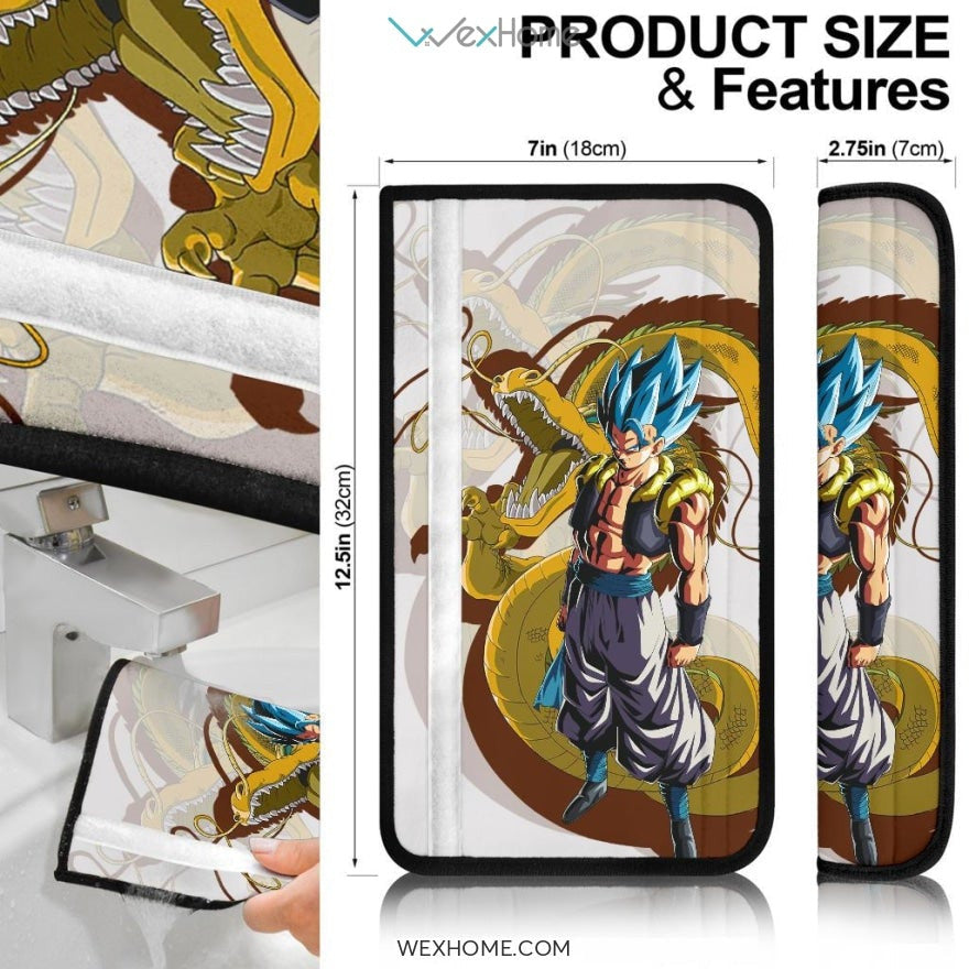 Dragon Ball Anime Seat Belt Covers | DB Vegeto Vs Golden Frieza Yellow Shernon Belt Covers