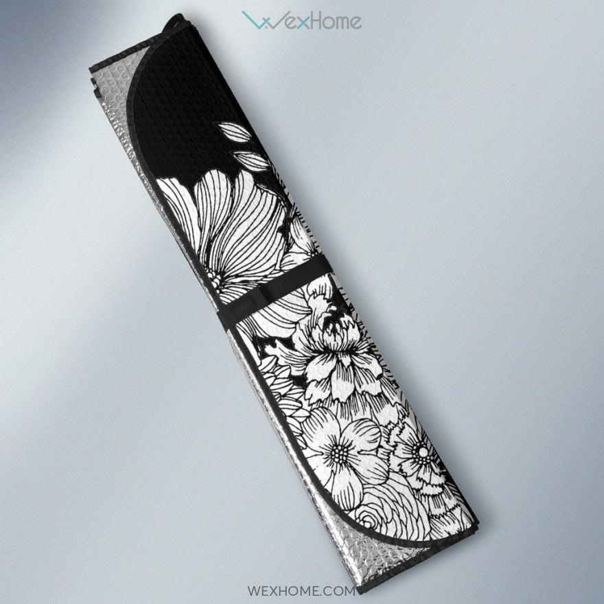 Same Love Skeleton Hug Flower Garden Black White Sun Shade
