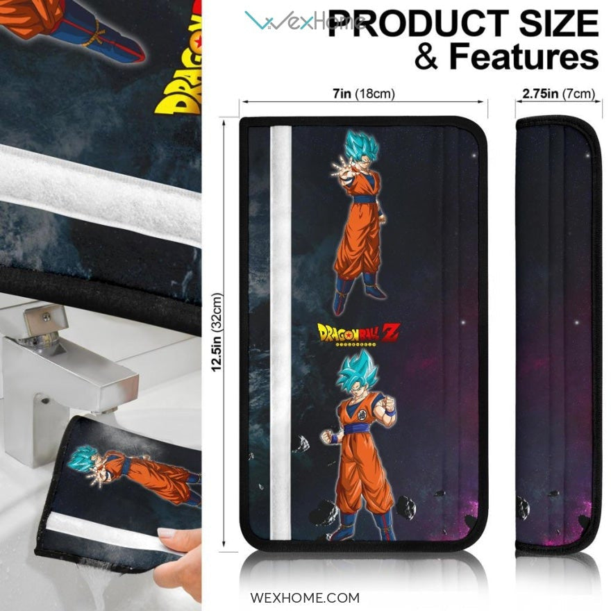 Dragon Ball Anime Seat Belt Covers | DB Goku Ultra Universe Vs Golden Frieza Galaxy Belt Covers