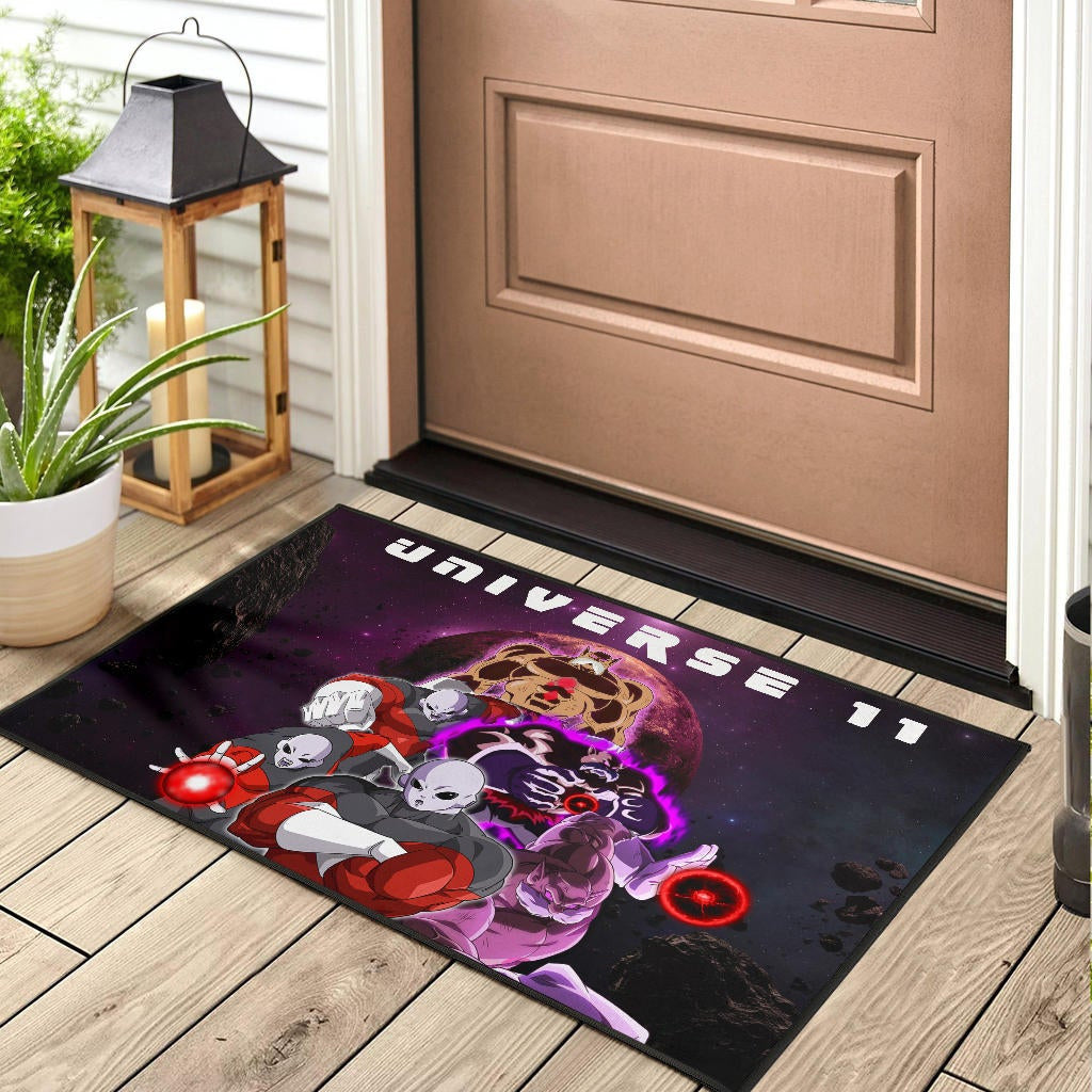 Dragon Ball Anime Door Mat | DB Jiren Power Universe 11 Purple Galaxy Door Mat Home Decor