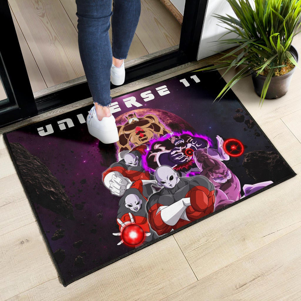 Dragon Ball Anime Door Mat | DB Jiren Power Universe 11 Purple Galaxy Door Mat Home Decor
