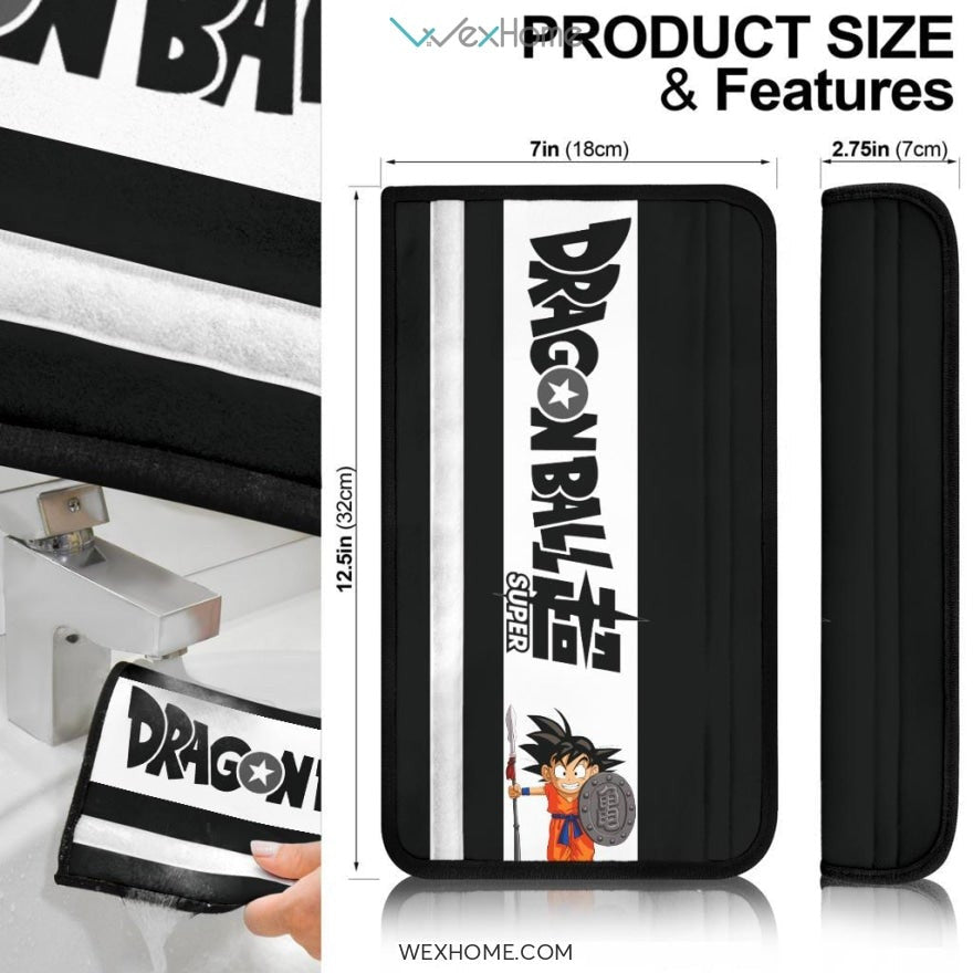 Dragon Ball Anime Seat Belt Covers | Little Goku Warrior DB Text Belt Covers
