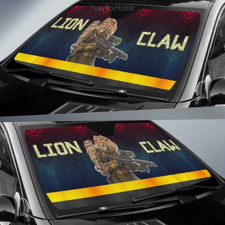 Panthera Lion Claw Soldier Holding Gun Sun Shade
