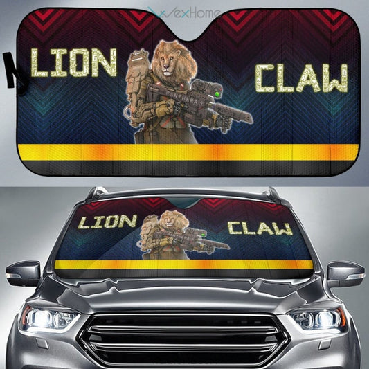Panthera Lion Claw Soldier Holding Gun Sun Shade