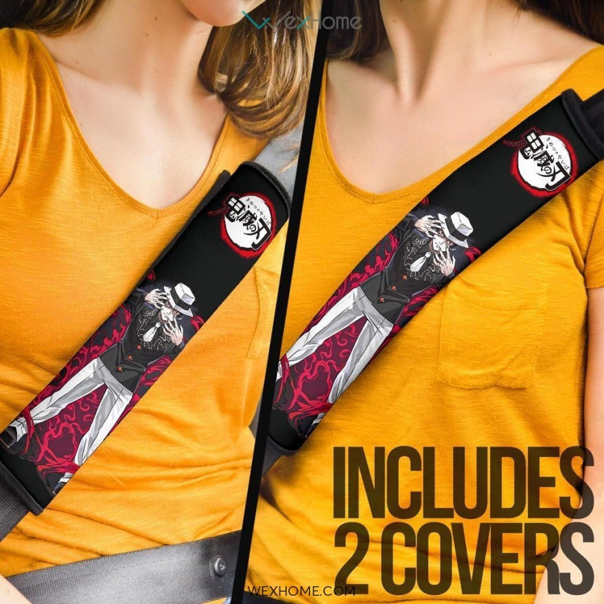 Muzan Kibutsuji Seat Belt Covers Demon Slayers Anime Car Accessories