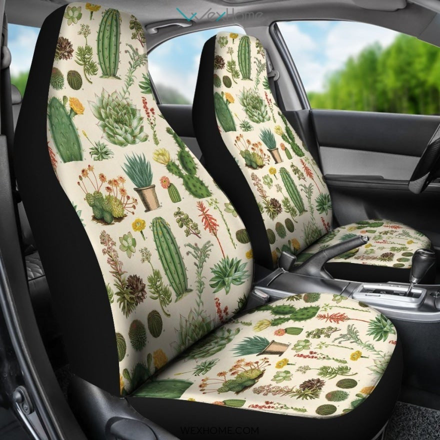 2pcs Car Seat Cover - Succulent