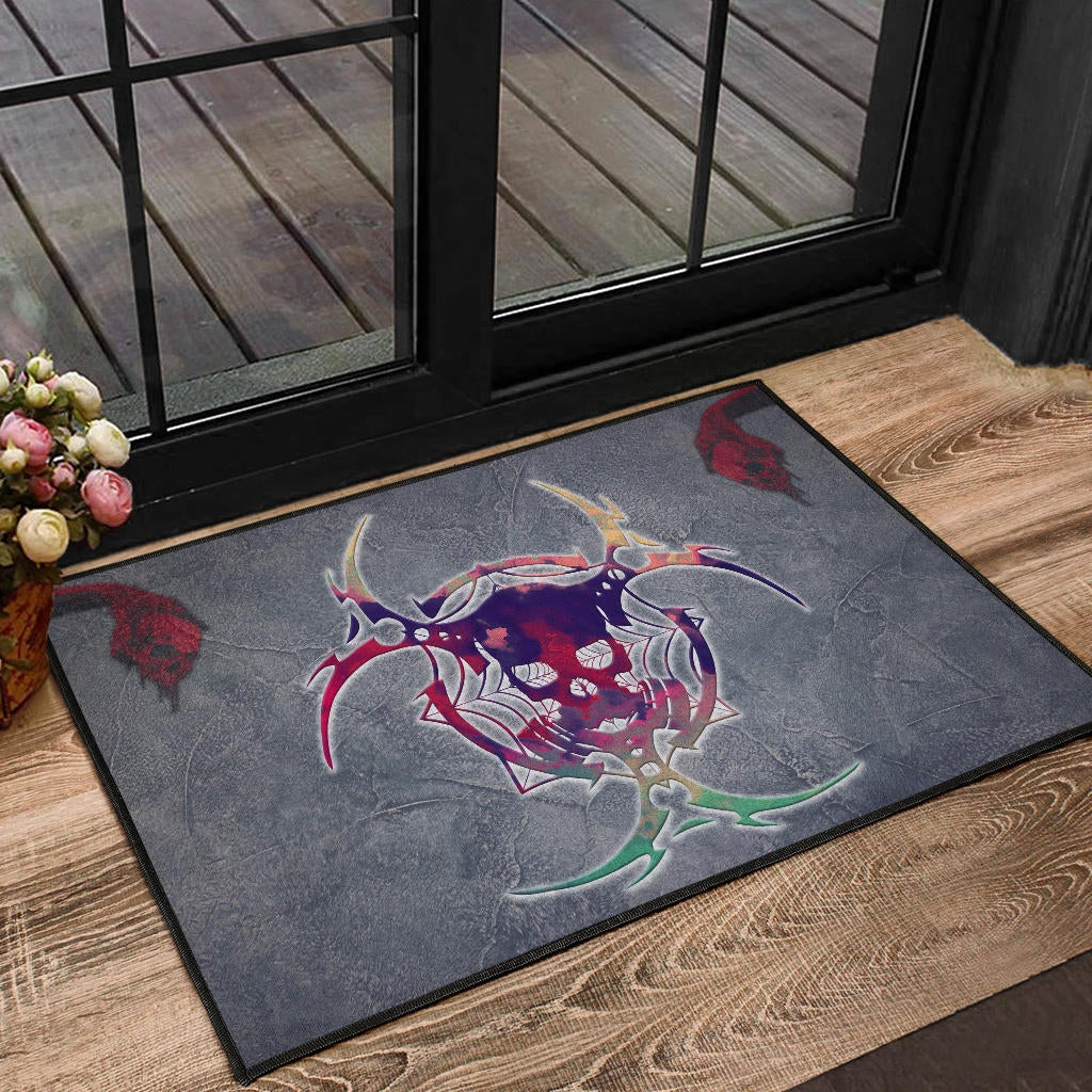 Skull Door Mat - Demon Death Skull Skeleton Sign Door Mat