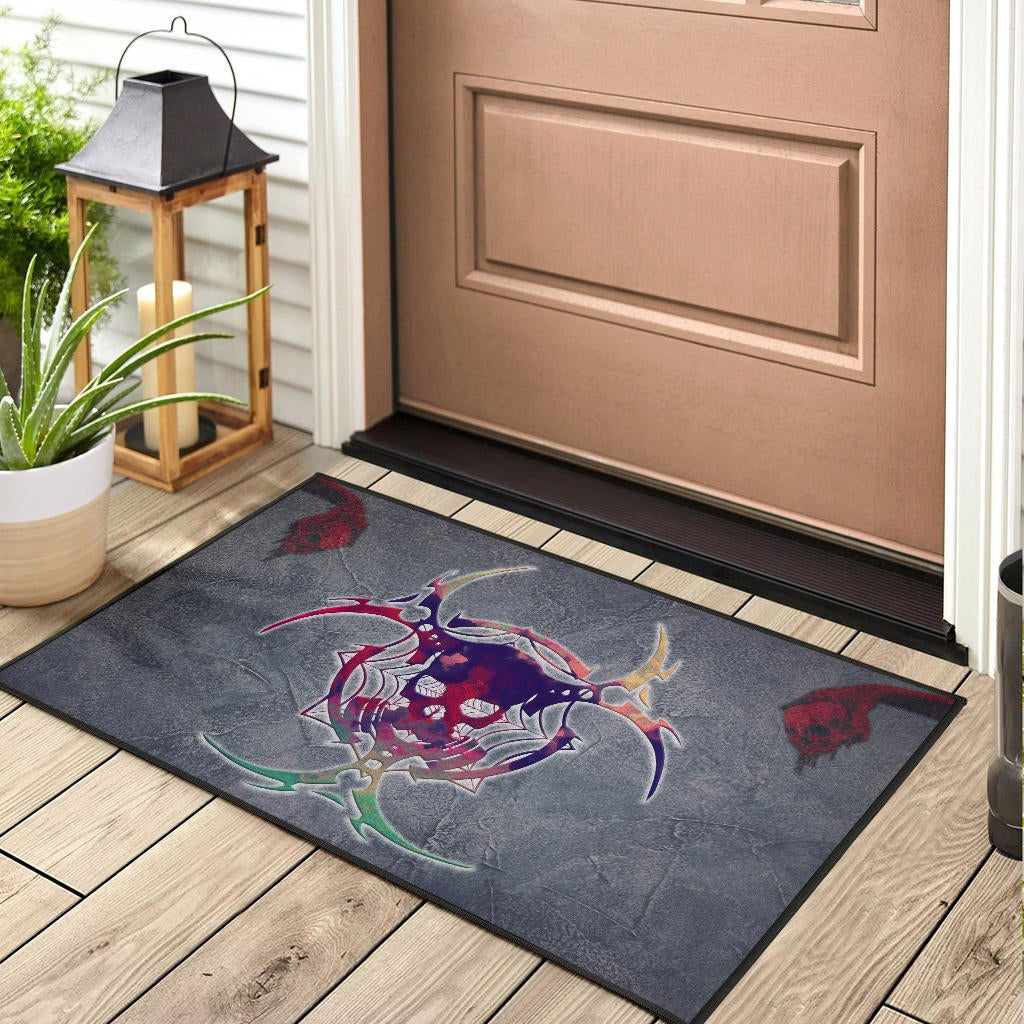 Skull Door Mat - Demon Death Skull Skeleton Sign Door Mat