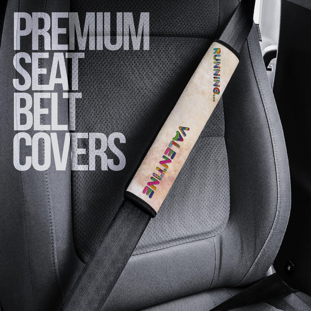 Valentine Seat Belt Covers - Skeleton Driving Vespa RIP Running Valentine Belt Covers