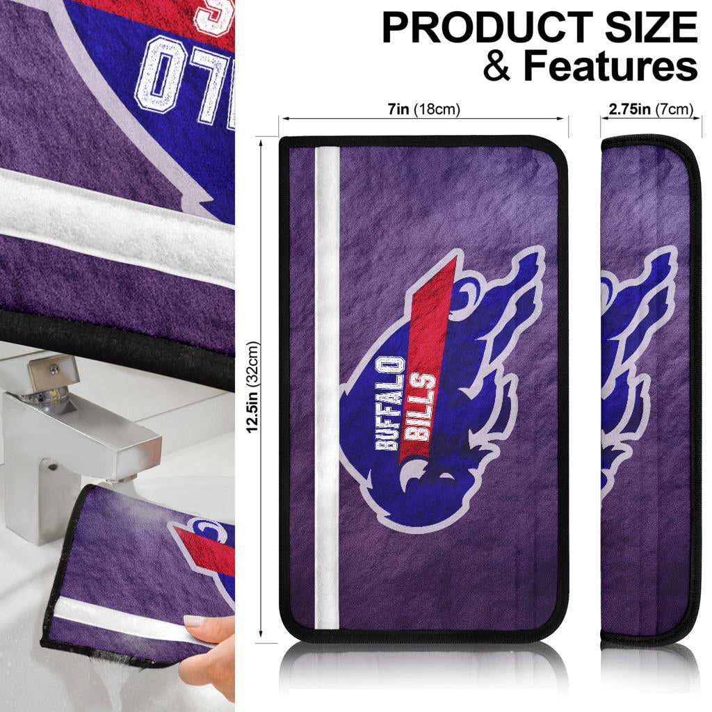 Buffalo Bills American Football Team Seat Belt Covers Blue Strongest Buffalo Fighting Est 1960 Text Belt Covers