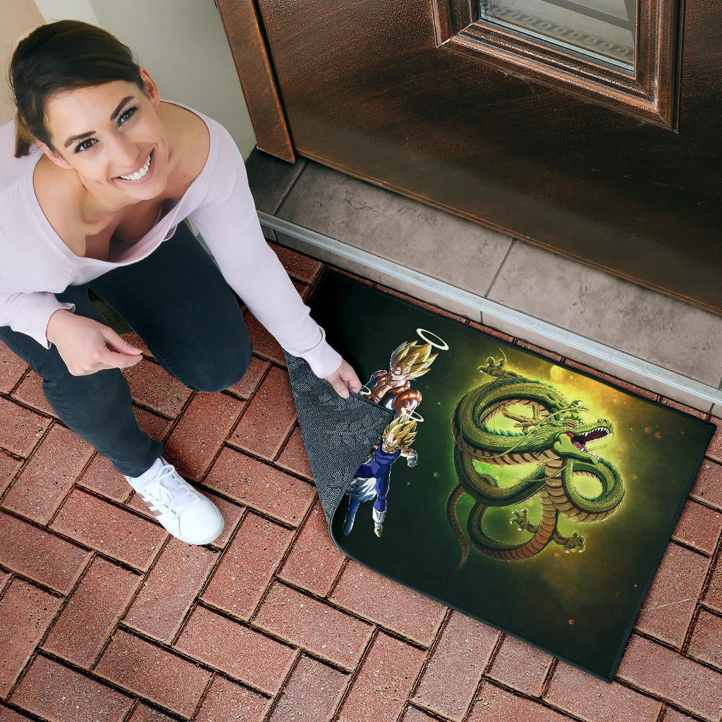 Dragon Ball Anime Door Mat - DB Goku Vegeta Halo With Shiny Shernon Door Mat Home Decor