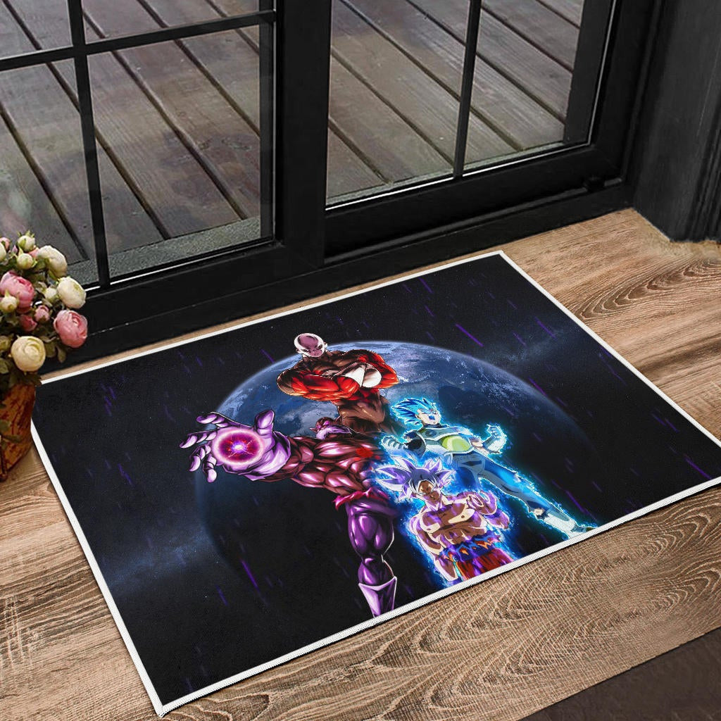 Dragon Ball Anime Door Mat - DB Goku Vegeta Vs Jiren Destruction Toppo Door Mat Home Decor