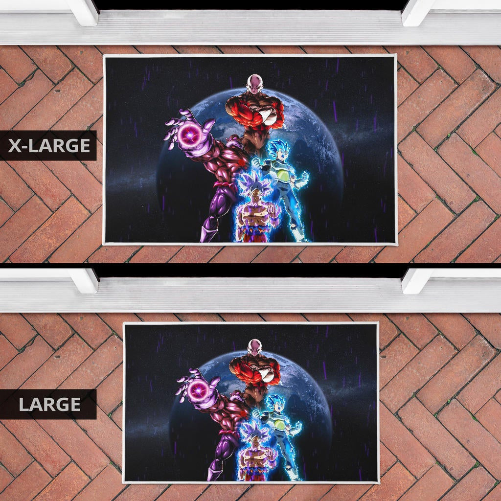 Dragon Ball Anime Door Mat - DB Goku Vegeta Vs Jiren Destruction Toppo Door Mat Home Decor
