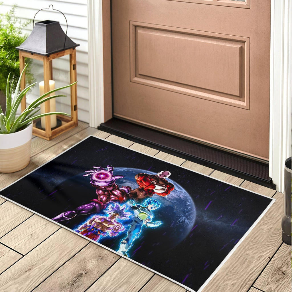 Dragon Ball Anime Door Mat - DB Goku Vegeta Vs Jiren Destruction Toppo Door Mat Home Decor