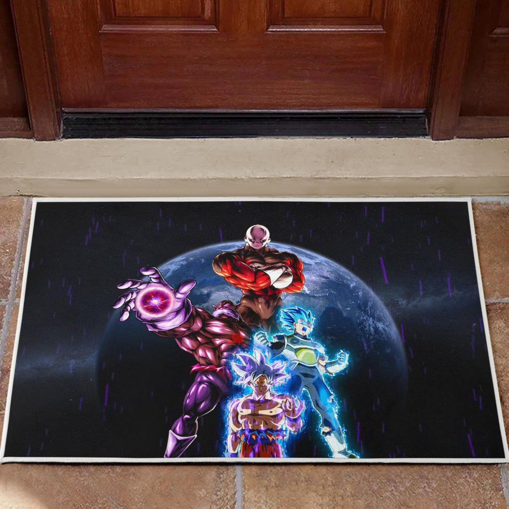 Dragon Ball Anime Door Mat - DB Goku Vegeta Vs Jiren Destruction Toppo Door Mat Home Decor