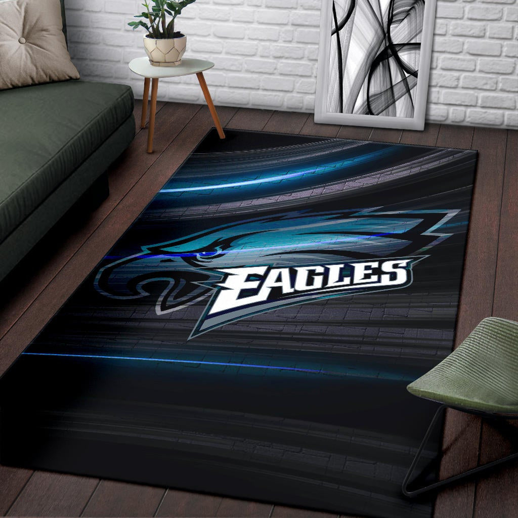 Philadelphia Eagles American Football Team Area Rug Eagle Head Go Eagle Metal Blade Rugs Home Decor