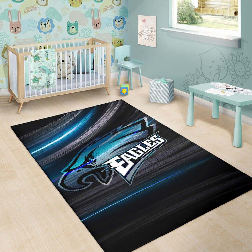 Philadelphia Eagles American Football Team Area Rug Eagle Head Go Eagle Metal Blade Rugs Home Decor