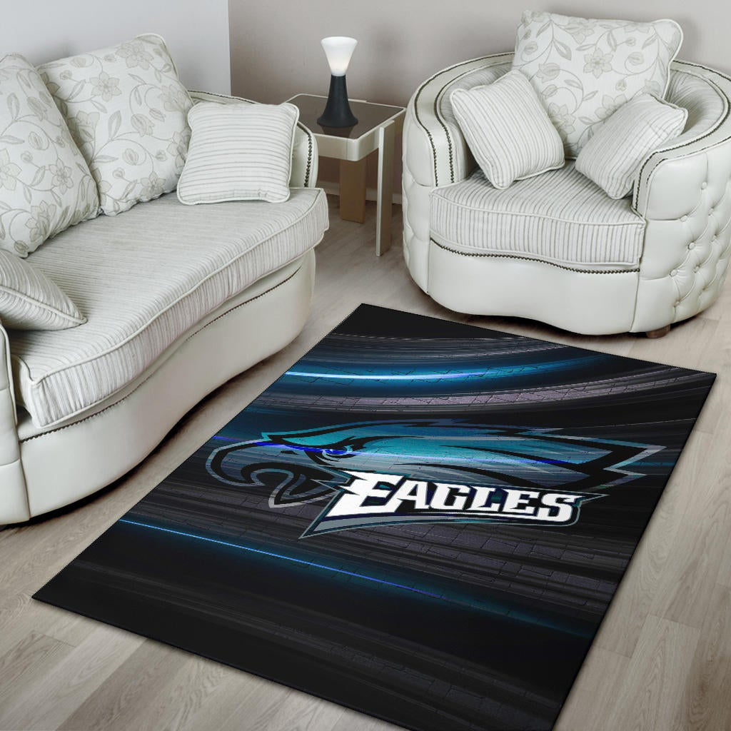 Philadelphia Eagles American Football Team Area Rug Eagle Head Go Eagle Metal Blade Rugs Home Decor